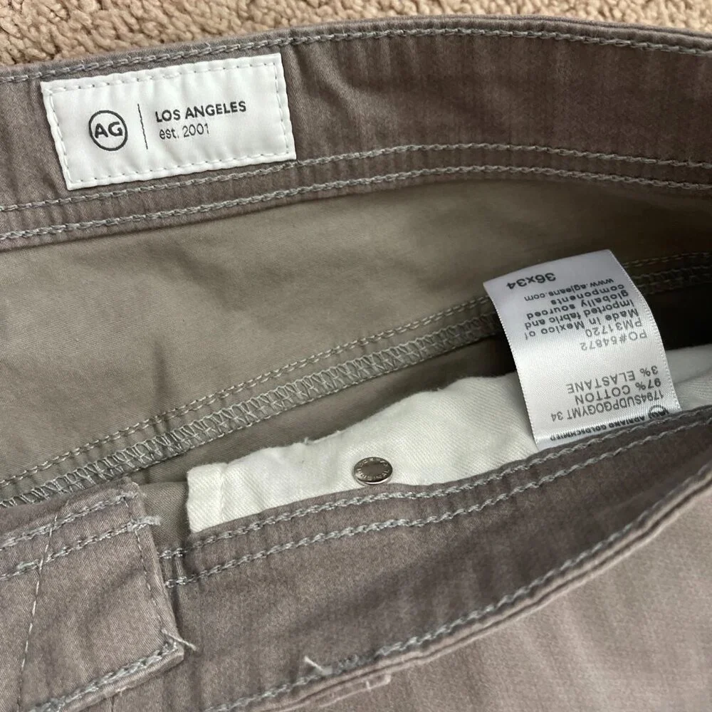 AG Adriano Goldschmied Everett Jeans Mens 36x27 Gray Denim Slim Fit Straight Leg